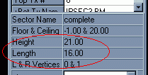 Located near the bottom of the Wall editor, you can find this useful information.